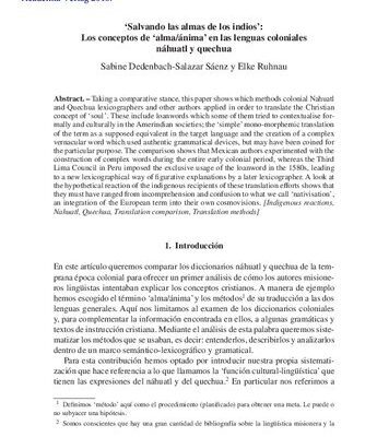 خرید و دانلود نسخه کامل کتاب ‘Salvando las almas de los indios’: Los conceptos de ‘alma/ánima’ en las lenguas coloniales náhuatl y quechua