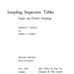 خرید و دانلود نسخه کامل کتاب Sample inspection tables: single and double sampling