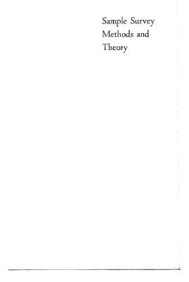 خرید و دانلود نسخه کامل کتاب Sample survey methods and theory