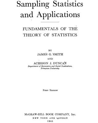 خرید و دانلود نسخه کامل کتاب Sampling Statistics and Applications. Fundamentals of the Theory of Statistics
