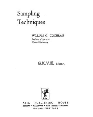 خرید و دانلود نسخه کامل کتاب Sampling Techniques