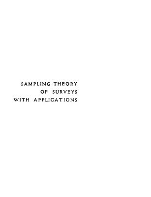 خرید و دانلود نسخه کامل کتاب Sampling Theory of Surveys with Applications