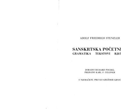 خرید و دانلود نسخه کامل کتاب Sanskrtska početnica