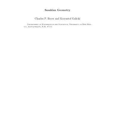 خرید و دانلود نسخه کامل کتاب Sasakian Geometry