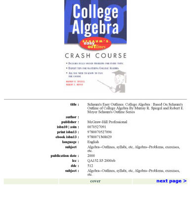 خرید و دانلود نسخه کامل کتاب Schaum’s Easy Outline: College Algebra