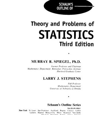 خرید و دانلود نسخه کامل کتاب Schaum’s Outline of Statistics
