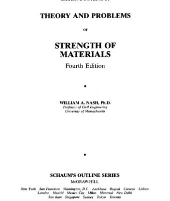 خرید و دانلود نسخه کامل کتاب Schaum’s Outline of Strength of Materials