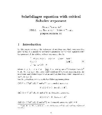 خرید و دانلود نسخه کامل کتاب Schrödinger equation with critical Sobolev exponent