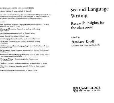 خرید و دانلود نسخه کامل کتاب Second Language Writing: Research Insights for the Classroom (Cambridge Applied Linguistics)