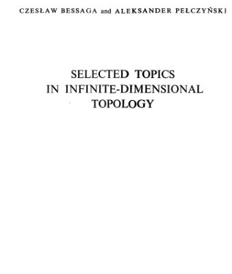 خرید و دانلود نسخه کامل کتاب Selected topics in infinite-dimensional topology (Monografie matematyczne)