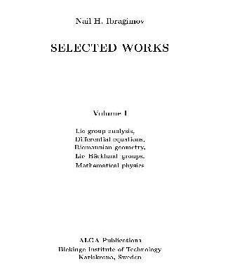 خرید و دانلود نسخه کامل کتاب Selected works