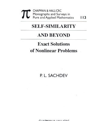 خرید و دانلود نسخه کامل کتاب Self-similarity and beyond: exact solutions of nonlinear problems PNc