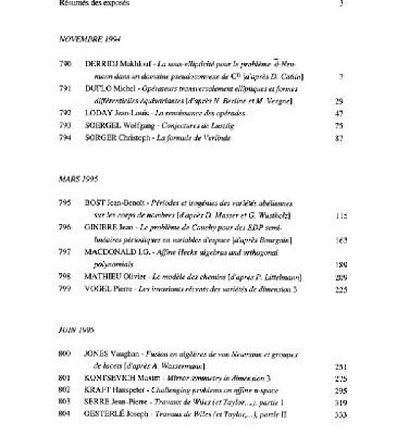 خرید و دانلود نسخه کامل کتاب Seminaire Bourbaki, 37, 1994-1995 – Exp.790-804