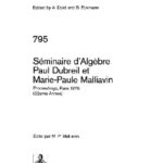 خرید و دانلود نسخه کامل کتاب Séminaire d’Algèbre Paul Dubreil et Marie-Paule Malliavin: Proceedings. Paris 1979 (32ème Année)