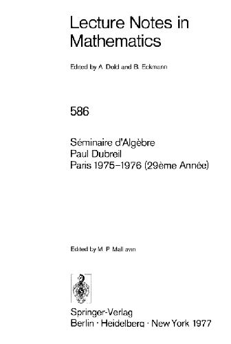 خرید و دانلود نسخه کامل کتاب Seminaire d’Algebre Paul Dubreil_68b49495924f1.jpeg خرید و دانلود نسخه کامل کتاب Seminaire d’Algebre Paul Dubreil