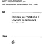 خرید و دانلود نسخه کامل کتاب Seminaire de Probabilites III Universite de Strasbourg