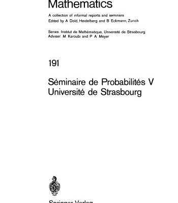 خرید و دانلود نسخه کامل کتاب Seminaire de Probabilites V Universite de Strasbourg