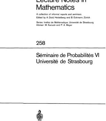 خرید و دانلود نسخه کامل کتاب Seminaire de Probabilites VI Universite de Strasbourg