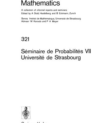 خرید و دانلود نسخه کامل کتاب Seminaire de Probabilites VII Universite de Strasbourg
