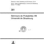 خرید و دانلود نسخه کامل کتاب Seminaire de Probabilites VIII Universite de Strasbourg