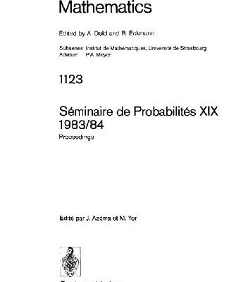 خرید و دانلود نسخه کامل کتاب Seminaire de Probabilites XIX 1983/84: Proceedings