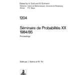 خرید و دانلود نسخه کامل کتاب Seminaire de Probabilites XX 1984 85