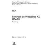 خرید و دانلود نسخه کامل کتاب Seminaire de Probabilites XX