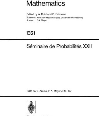 خرید و دانلود نسخه کامل کتاب Seminaire de Probabilites XXII