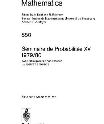 خرید و دانلود نسخه کامل کتاب Seminaire de Probabilits XV. 1979/80