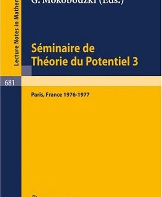 خرید و دانلود نسخه کامل کتاب Seminaire de Theorie du Potentiel Paris No 3