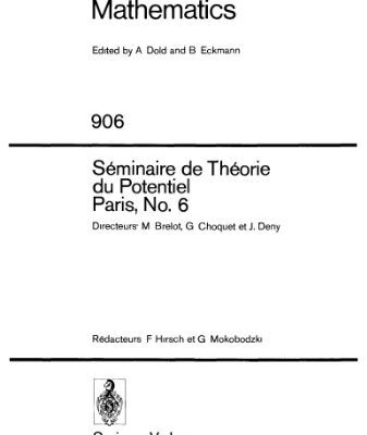 خرید و دانلود نسخه کامل کتاب Seminaire de Theorie du Potentiel Paris No 6