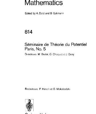 خرید و دانلود نسخه کامل کتاب Seminaire de Theorie du Potentiel Paris
