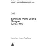 خرید و دانلود نسخه کامل کتاب Seminaire Pierre Lelong (Analyse) Annee 1970
