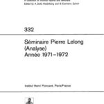 خرید و دانلود نسخه کامل کتاب Seminaire Pierre Lelong (Analyse), Annee 1971-1972: Institut Henri PoincareParis, France