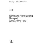خرید و دانلود نسخه کامل کتاب Seminaire Pierre Lelong (Analyse)