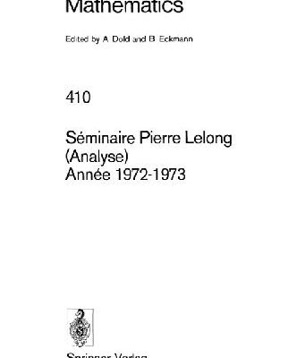 خرید و دانلود نسخه کامل کتاب Seminaire Pierre Lelong (Analyse)