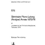 خرید و دانلود نسخه کامل کتاب Seminaire Pierre Lelong (Analyse)