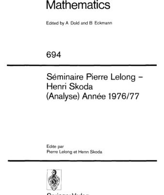 خرید و دانلود نسخه کامل کتاب Seminaire Pierre Lelong – Henri Skoda
