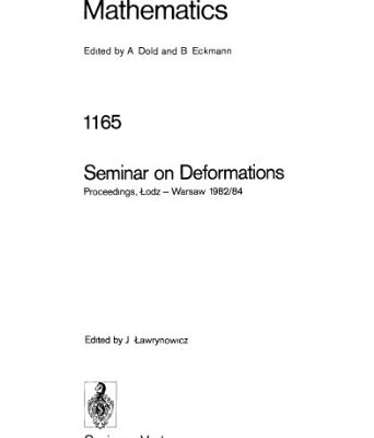 خرید و دانلود نسخه کامل کتاب Seminar on Deformations