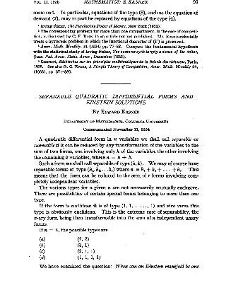 خرید و دانلود نسخه کامل کتاب Separable Quadratic Differential Forms and Einstein Solutions