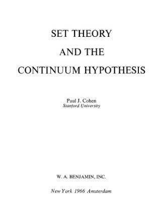 خرید و دانلود نسخه کامل کتاب Set Theory and the Continuum Hypothesis