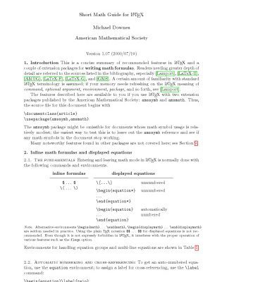 خرید و دانلود نسخه کامل کتاب Short Math Guide for Latex2e