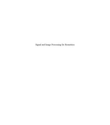 خرید و دانلود نسخه کامل کتاب Signal and Image Processing for Biometrics
