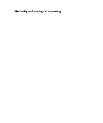 خرید و دانلود نسخه کامل کتاب Similarity and Analogical Reasoning