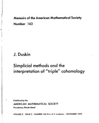 خرید و دانلود نسخه کامل کتاب Simplicial Methods and the Interpretation of `Triple’ Cohomology