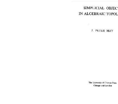 خرید و دانلود نسخه کامل کتاب Simplicial objects in algebraic topology