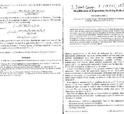 خرید و دانلود نسخه کامل کتاب Simplification of radicals