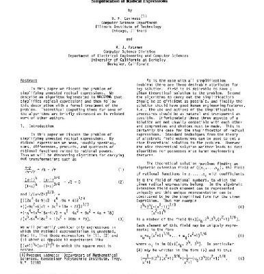 خرید و دانلود نسخه کامل کتاب Simplification of unnested radicals