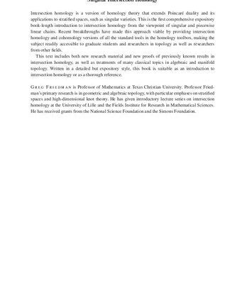 خرید و دانلود نسخه کامل کتاب Singular Intersection Homology