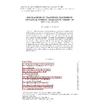 خرید و دانلود نسخه کامل کتاب singularities of transition processes in dynamical systems: qualitative theory of critical delays